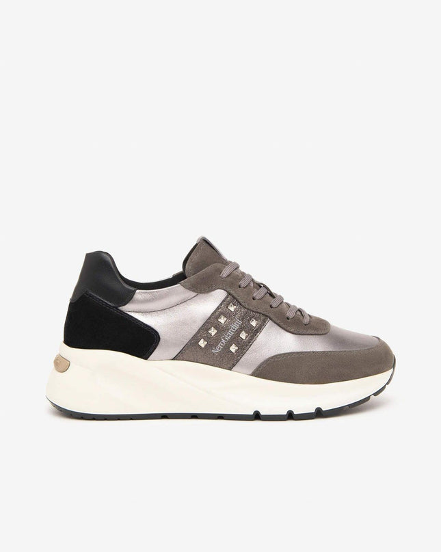Sneakers Donna Zeppa Multicolor Cemento I411521D CEMENTO 120 Nero Giardini 