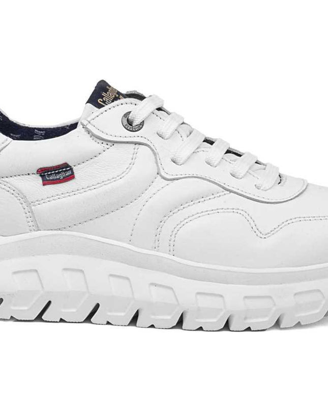 Sneakers Bassa Pelle Bianco 55340 SQUALO WHITE Callaghan 