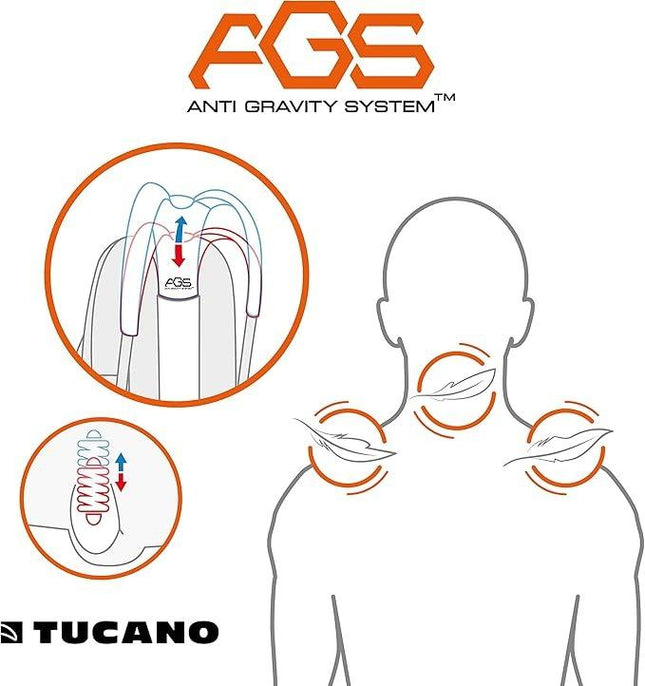 Zaino Uomo Nero Tucano Marte AGS Antigravity MARTE AGS GRAVITY BLACK Tucano 