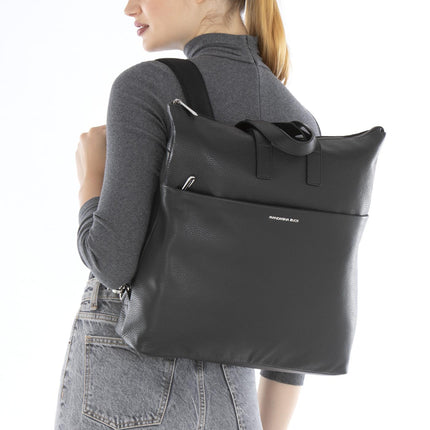 Zaino Hand Bag in Pelle Nera MWT03 MELLOW URBAN BLACK 001 Mandarina Duck 