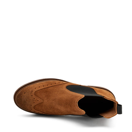 Chelsea Oxford Donna Camoscio Cuoio 96A6 CORTECCIA Frau 