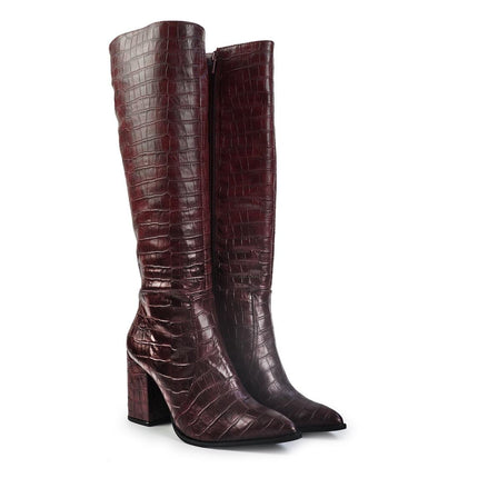 Tsakiris Mallas Stivali Donna Tacco Alto in Cocco Bordo - MARIO SPATARELLA
