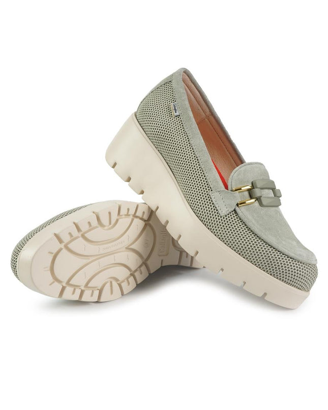 Callaghan Mocassini Donna con Zeppa in Pelle Scamosciata Oliva - MARIO SPATARELLA