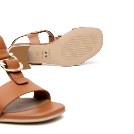 Nero Giardini Sandali Donna con Tacco in Pelle Cognac - MARIO SPATARELLA