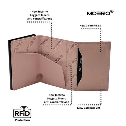 Moero Pro Saffiano Rosa Zip Portafoglio Slim PRO SAFFIANO ROSA ZIP PINK Moero 