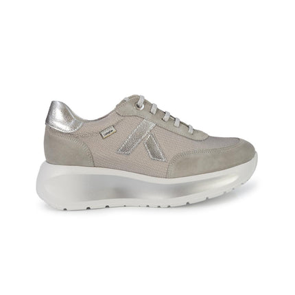 Callaghan Sneakers Donna con Zeppa in Pelle e Tessuto Argento 61609 GRACE PLATA Callaghan 