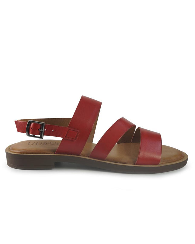 Vueva Sandali Flat Donna in Pelle Rosso WD425R03 RED Vueva 