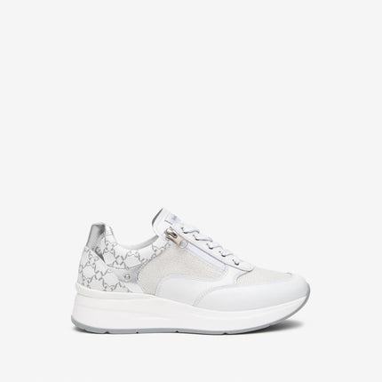 Nero Giardini Sneakers Donna con Lacci e Zip in Pelle Bianca E512930D BIANCO 707 Nero Giardini 