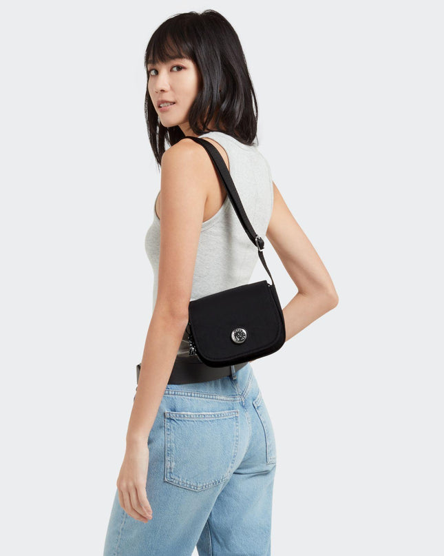 Borsetta Tracolla con Patta LOREEN MINI ENDLESS BLACK Kipling 