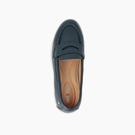 Impronte Mocassini con Zeppa in Pelle Blu MOKA NAVY Impronte 