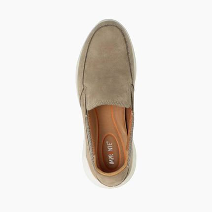 Impronte Mocassini Uomo Slip On in Nabuk Taupe Beige - MARIO SPATARELLA