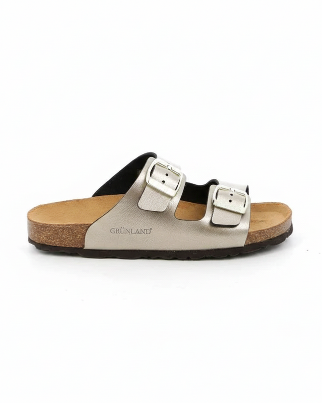 Ciabatta Sughero Doppia Fibbia CB2425 SARA CHAMPAGNE Grunland 