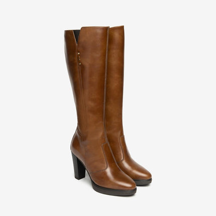 Nero Giardini Stivali Donna con Tacco e Plateau in Pelle Cuoio I514611D CUOIO 400 Nero Giardini 