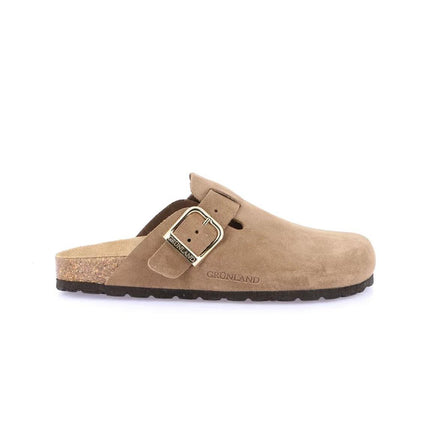 Grunland Sabot Donna Plantare Sughero in Nabuk Tortora CB2609 SARA TORTORA Grunland 