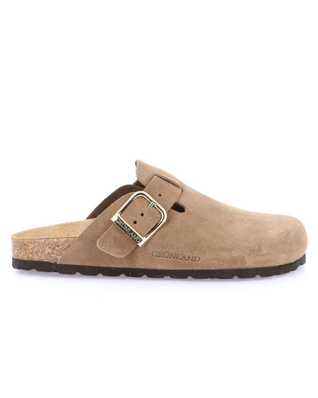 Grunland Sabot Donna Plantare Sughero in Nabuk Tortora CB2609 SARA TORTORA Grunland 