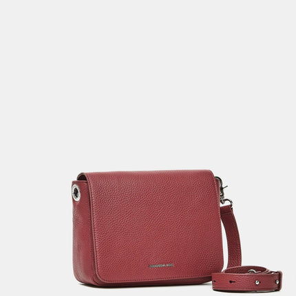 Mandarina Duck Borsa in Pelle Grape con Patta e Tracolla FZT69 MELLOW LEATHER GRAPE Mandarina Duck 
