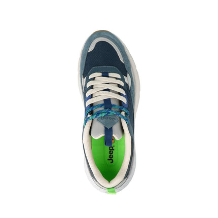 Jeep Sneakers Uomo Camoscio Multicolor Blu GROOVE MESH U NAVY Jeep Footwear 