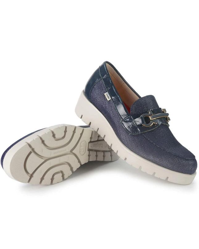 Mocassini Donna Vernice Canvas Blu 58500 BARI BLU Callaghan 