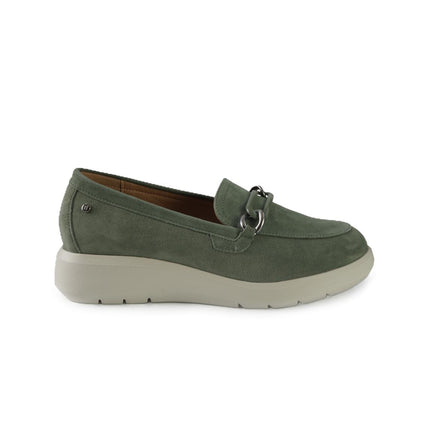Impronte Mocassini con Zeppa in Camoscio Menta MOKA CHAIN MINT Impronte 