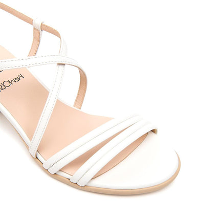 Nero Giardini Sandali Donna con Tacco in Pelle Bianca - MARIO SPATARELLA