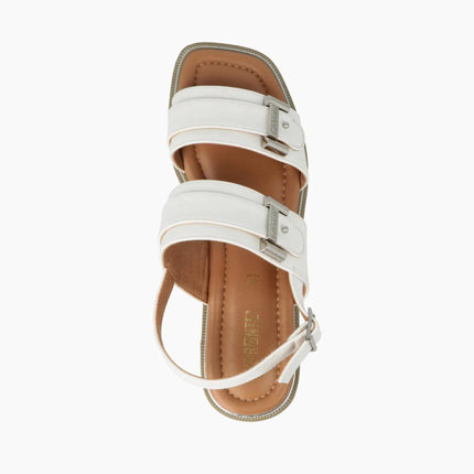 Impronte Sandalo Flat Donna in Ecopelle Bianco - MARIO SPATARELLA