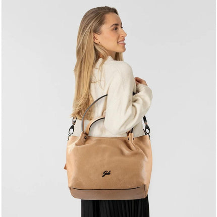Gabs Borsa Donna Shopper in Pelle Cuoio Nocciola LILLY TG S CAMOSCIO CUOIO Gabs 