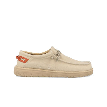 Jeep Scarpe Slip On Uomo in Canvas Beige SAMOA WALLABEE CSV SAND Jeep Footwear 