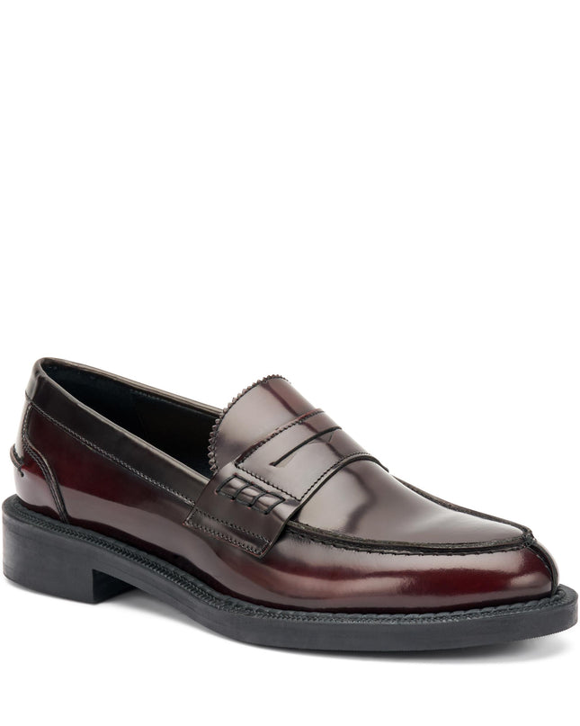 Mocassini Frau Donna College in Pelle Bordo 95U0 BRUSH BORDO Frau 