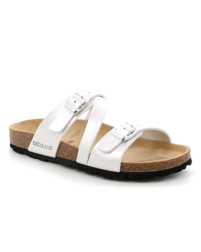Grunland Sandali Donna Plantare Sughero Doppia Fibbia Perla - MARIO SPATARELLA
