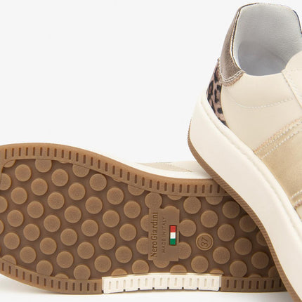 Nero Giardini Sneakers Donna in Pelle Milk Animalier - MARIO SPATARELLA