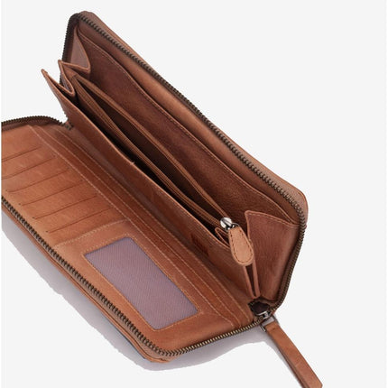 Biba Portafogli Lungo Donna con Zip e Portamonete in Pelle Bordeaux - MARIO SPATARELLA