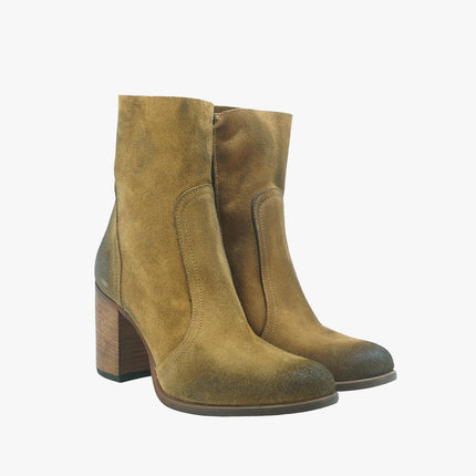 Stivaletti Donna in Camoscio Cuoio - MARIO SPATARELLA