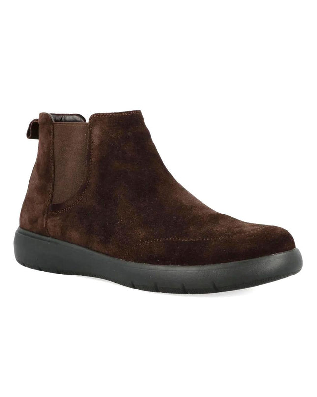 Impronte Stivaletti Chelsea Uomo in Camoscio Marrone STUCKY CHELSEA DARK BROWN Impronte 