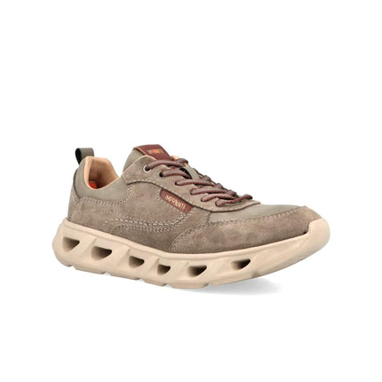 Impronte Sneakers Uomo Running in Pelle Taupe - MARIO SPATARELLA
