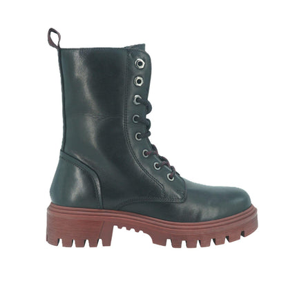 Anfibi Donna in Pelle Nera SEATTLE LACE HI BLACK / BRICK Wrangler 