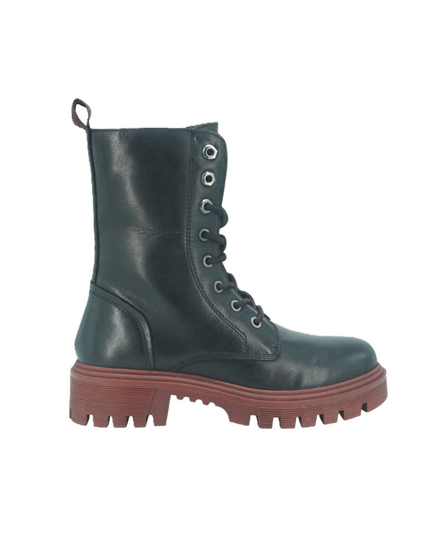 Anfibi Donna in Pelle Nera SEATTLE LACE HI BLACK / BRICK Wrangler 