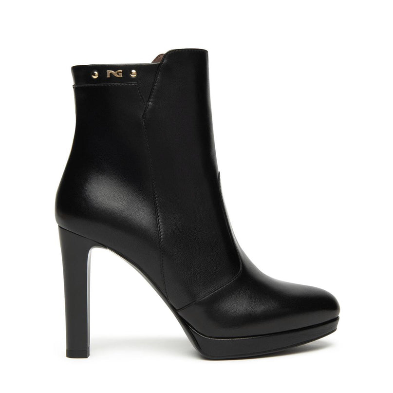 Nero Giardini Stivaletti Donna Tacco Alto e Plateau in Pelle Nero - MARIO SPATARELLA