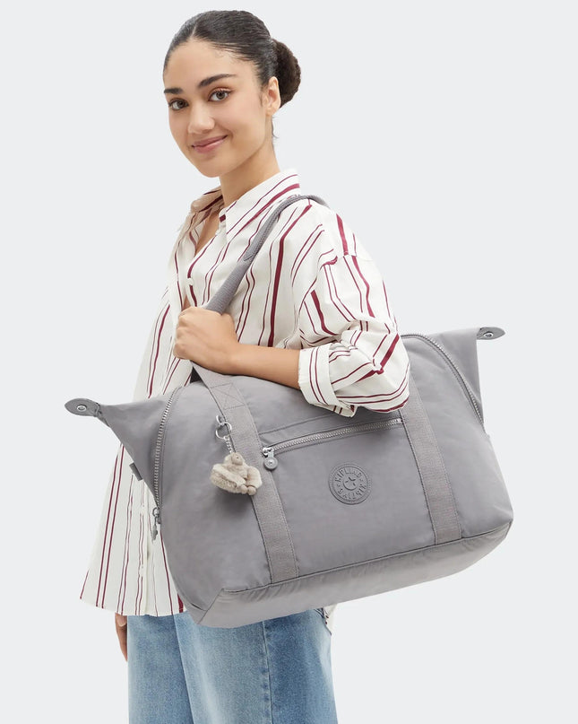 Kipling Borsone Shopper Viaggio in Tessuto Grigio ART M INVITING GREY Kipling 