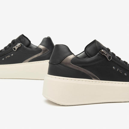 Nero Giardini Sneaker Donna con Platform in Pelle Nero - MARIO SPATARELLA