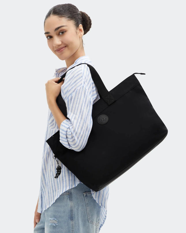 Kipling Borsa Lavoro Shopper Laptop in Tessuto Infinite Black - MARIO SPATARELLA