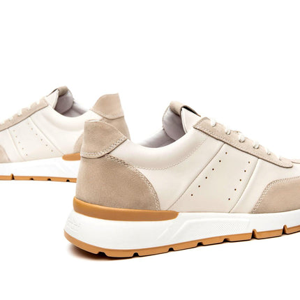 NeroGiardini Sneakers Bassa Uomo in Pelle e Camoscio Avorio E500651U AVORIO 702 Nero Giardini 