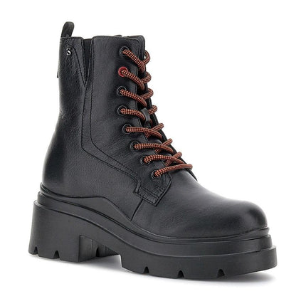 Anfibi Donna Combat Pelle Nero THAMI 5 220309 BLACK Stonefly 