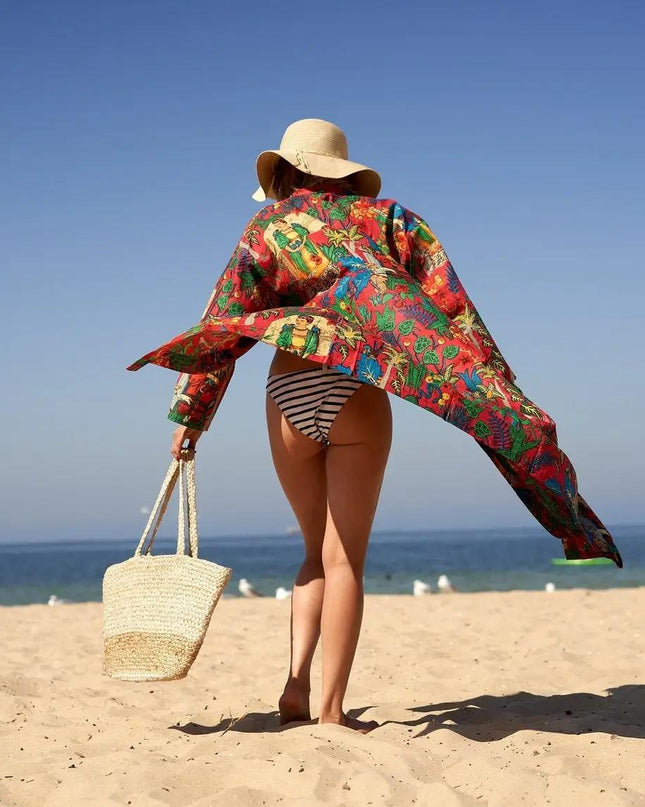 Kimono Caftano in Cotone CKR173 FRIDA FABULUS Linen 