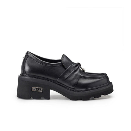 Mocassini Cult Donna in Pelle Nero con Piercing - MARIO SPATARELLA