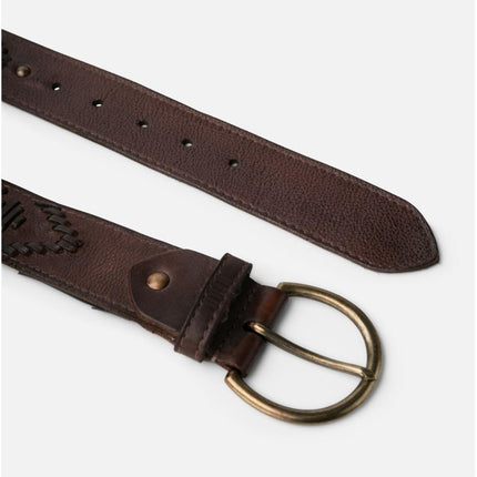 Biba Cintura Donna Pelle Marrone con Infilature - MARIO SPATARELLA