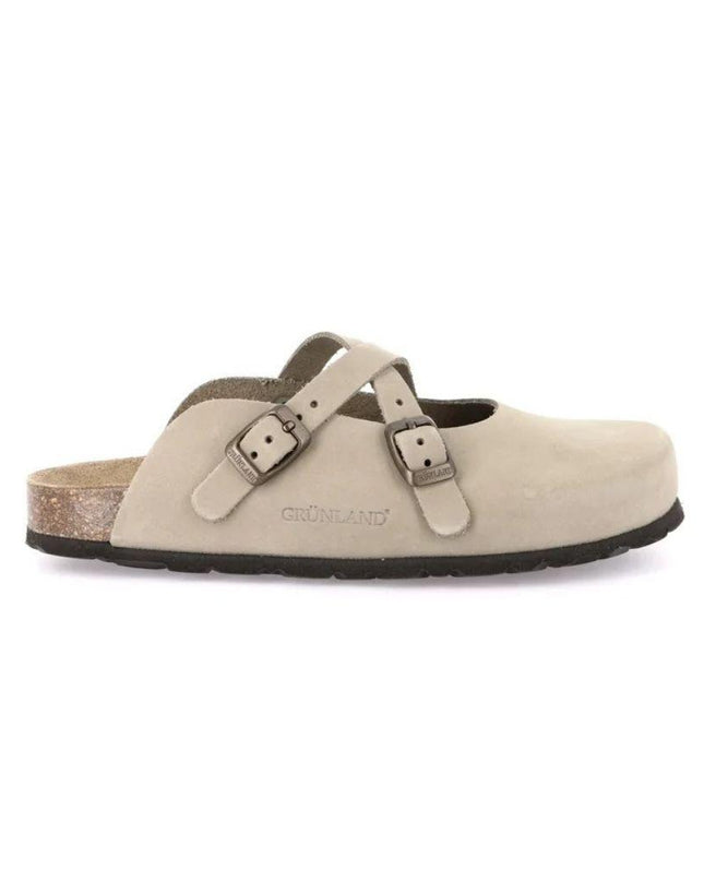 Grunland Sandali Plantare Morbido Sughero Bio Donna in Nabuk Kaki CB6684 SARA KAKI Grunland 