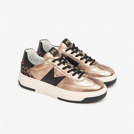 Nero Giardini Sneakers Donna in Pelle Laminata Multicolor Animalier I411647D TORTORA 406 Nero Giardini 