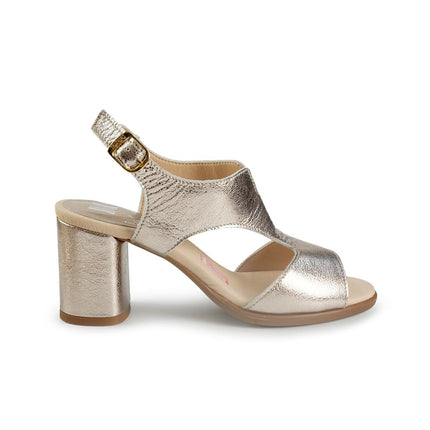 Callaghan Sandali Donna con Tacco in Pelle Oro - MARIO SPATARELLA