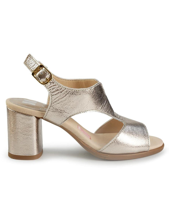 Callaghan Sandali Donna con Tacco in Pelle Oro - MARIO SPATARELLA