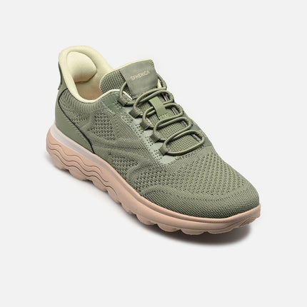 Geox Spherica Plus Sneakers Donna Bassa in Tessuto Verde - MARIO SPATARELLA